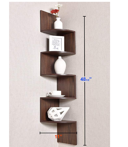 Corner Shelves Walnut